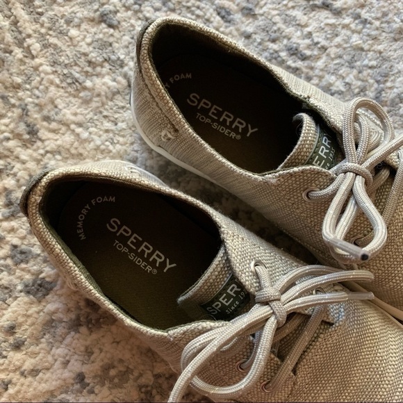 Sperry Top-sider Memory Foam Sage Green Sneakers - Picture 4 of 8